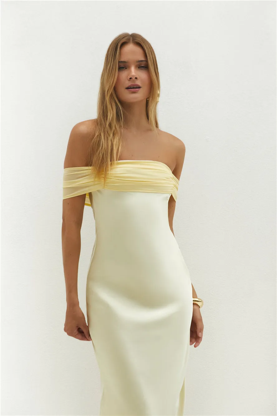 Cleo Cove Strapless Maxi Dress Butter Yellow sold by Fortunate One product image thumbnail 5