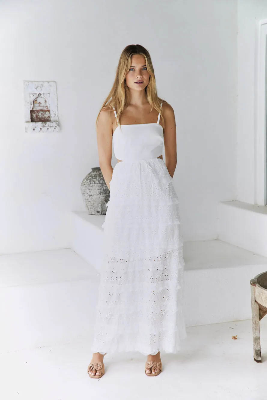 Spirit Flourish Maxi Dress White sold by Fortunate One product image thumbnail 3