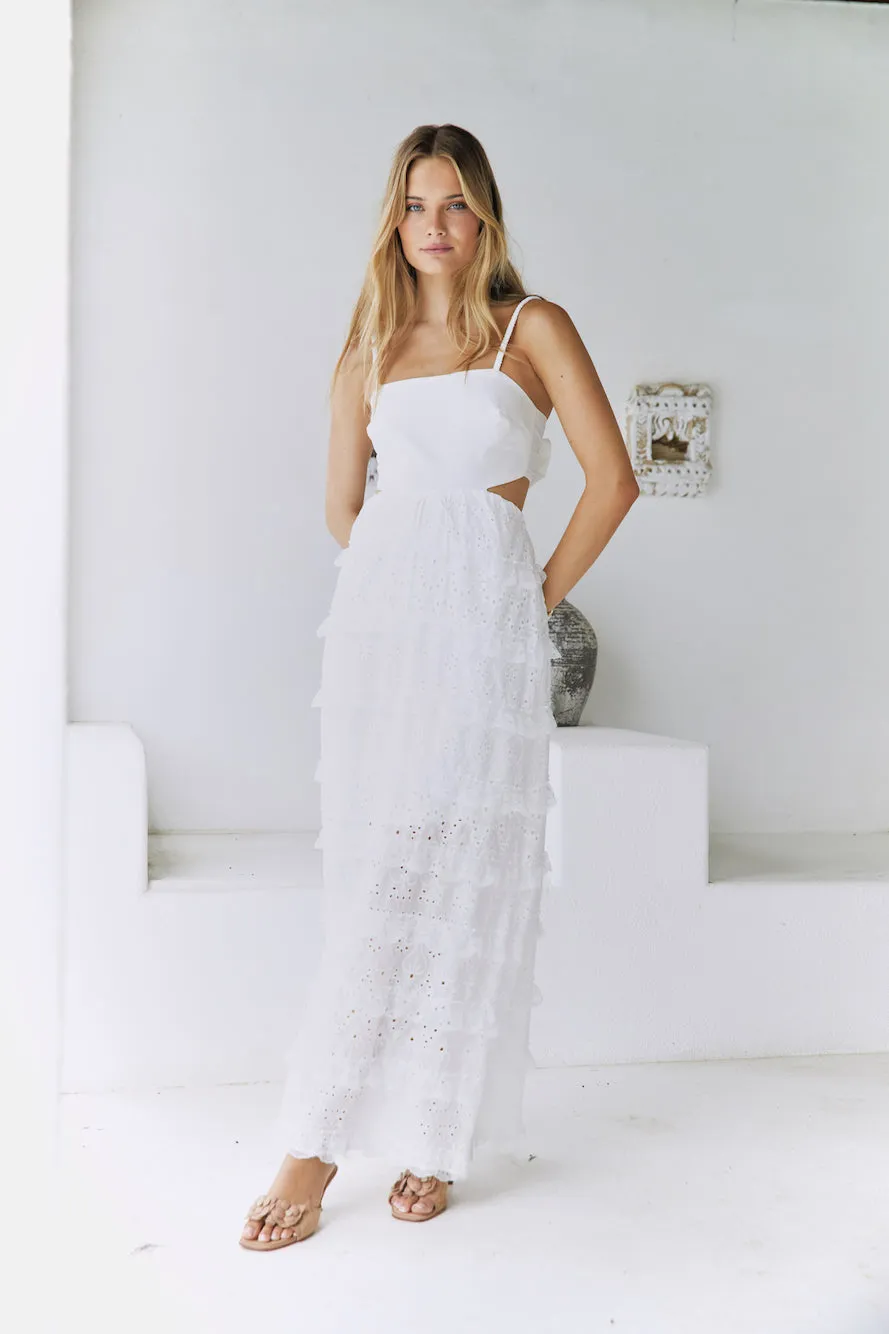 Spirit Flourish Maxi Dress White sold by Fortunate One product image thumbnail 4