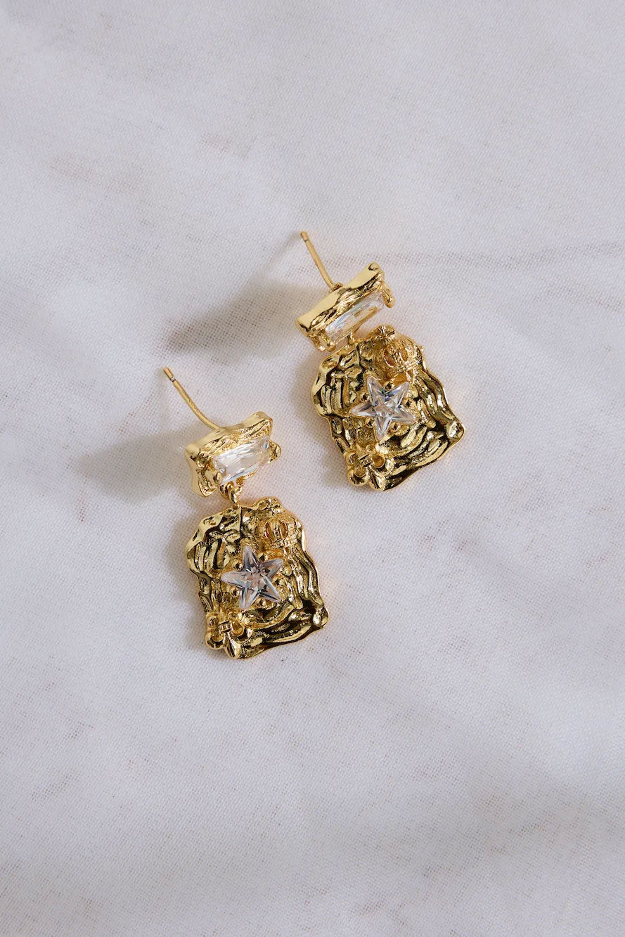 18K Gold Plated Magical Monument Earrings sold by Fortunate One product image thumbnail 4