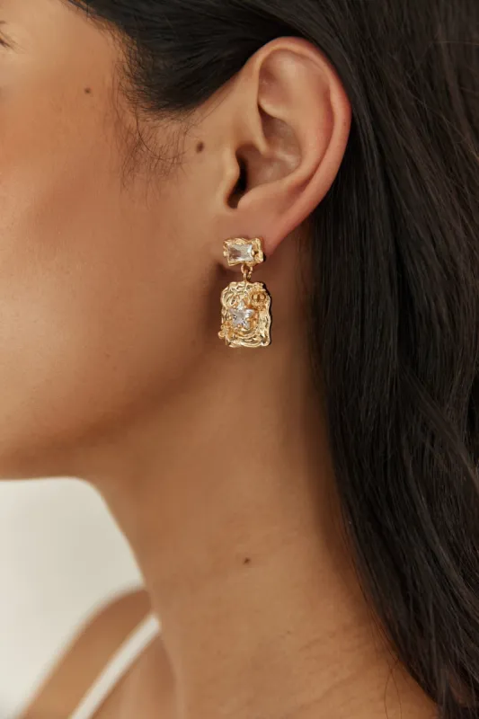 18K Gold Plated Magical Monument Earrings sold by Fortunate One