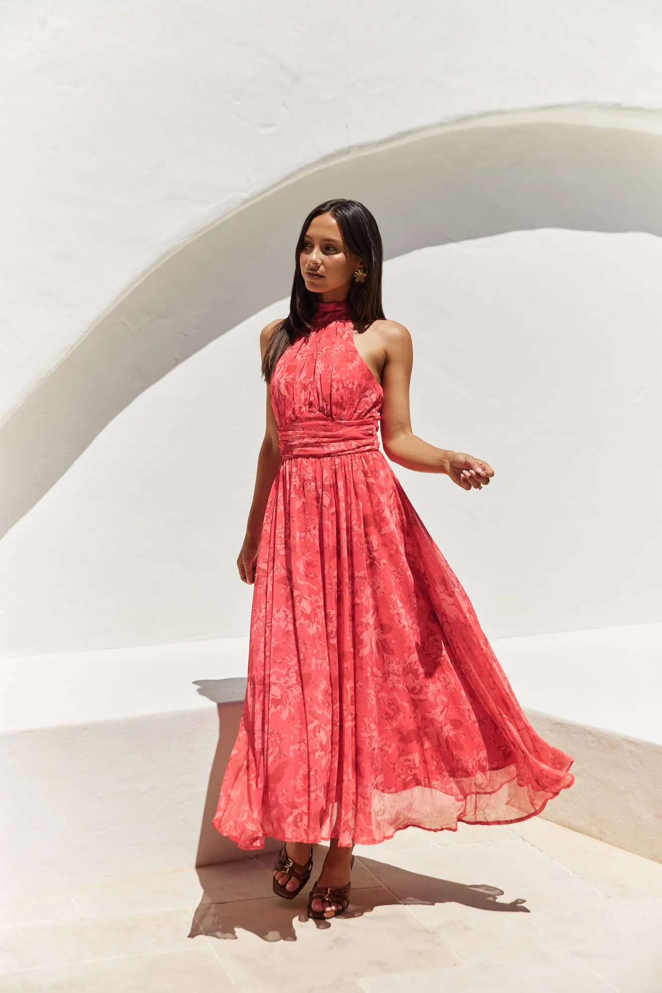 Elysian Sunset Maxi Dress Pink sold by Fortunate One product image thumbnail 4