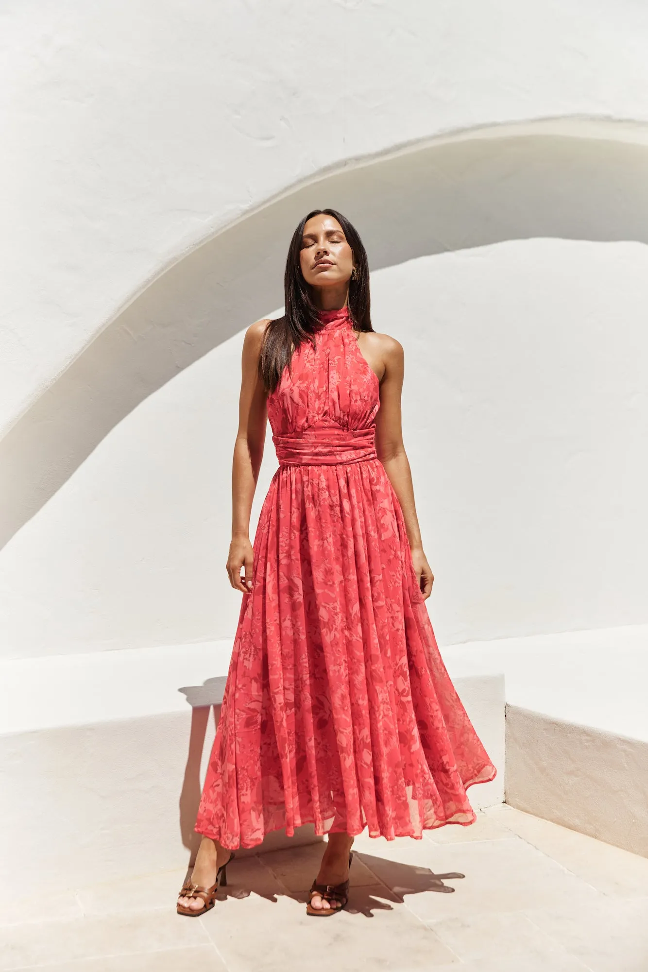 Elysian Sunset Maxi Dress Pink sold by Fortunate One product image thumbnail 3