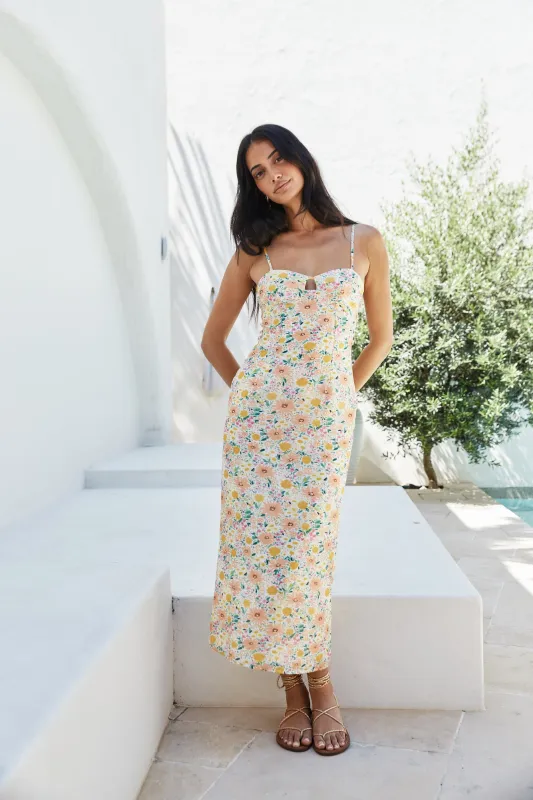 Sunset Promises Midi Dress Orange sold by Fortunate One