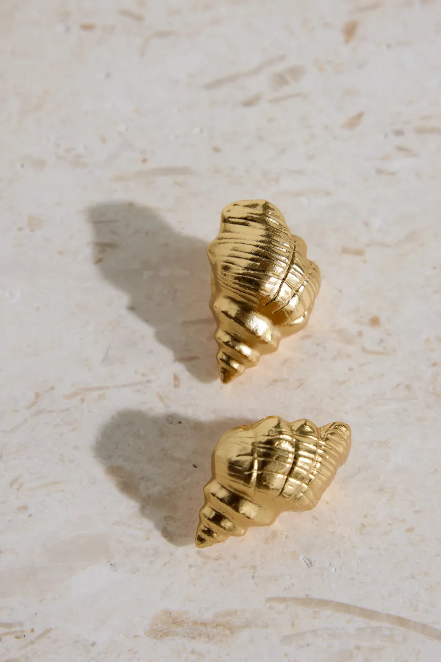 18K Gold Plated Find Your Shell Earrings sold by Fortunate One product image thumbnail 3