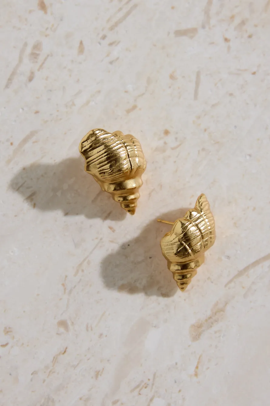18K Gold Plated Find Your Shell Earrings sold by Fortunate One product image thumbnail 2