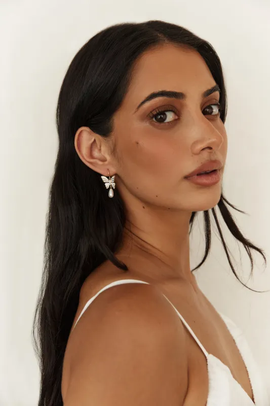 18K Gold Plated Butter Wings Earrings sold by Fortunate One