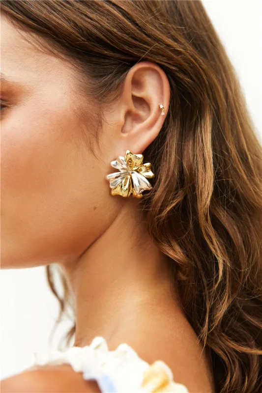 18K Gold Plated Aphrodite Earrings Gold sold by Fortunate One