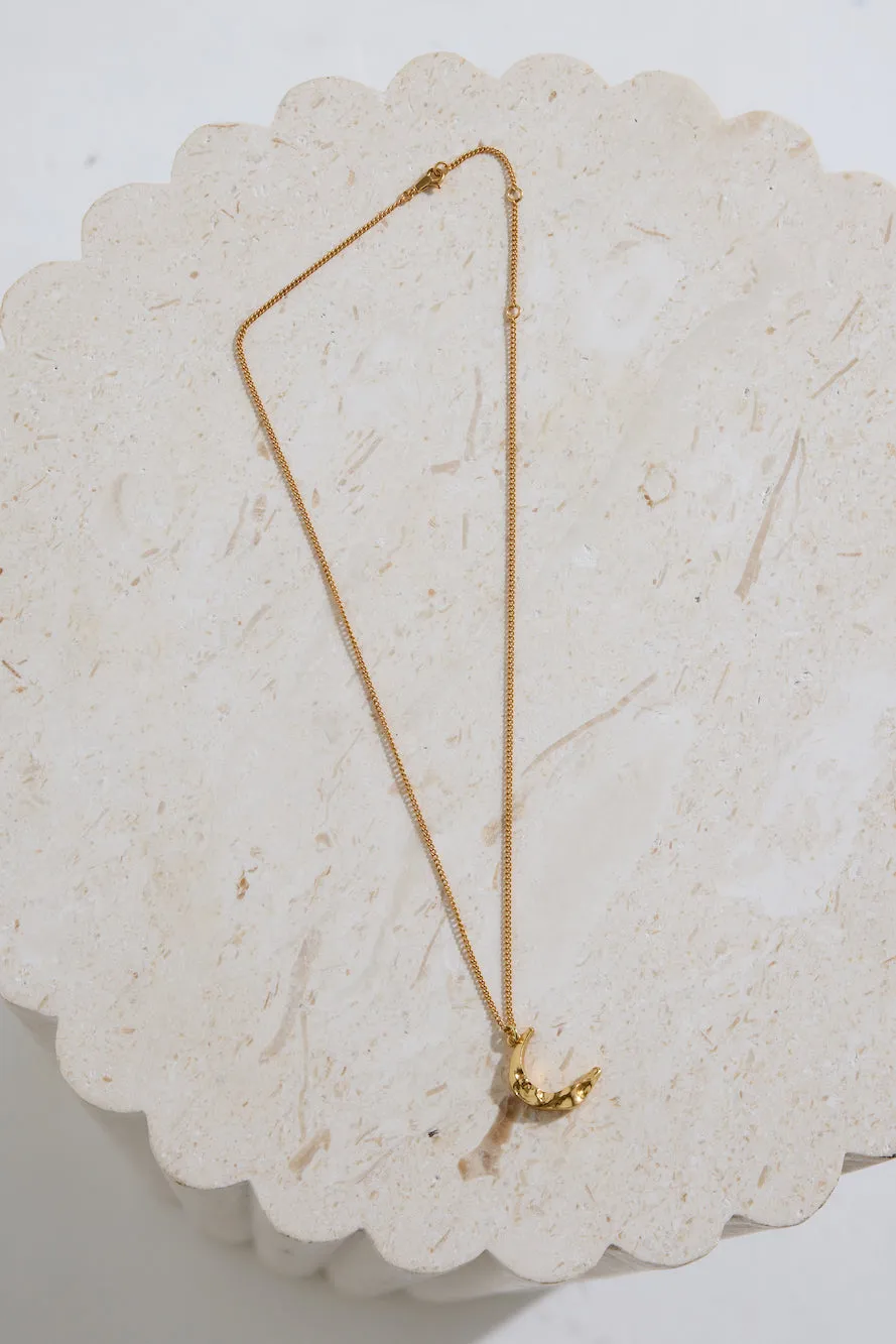 18K Gold Plated La Luna Necklace Gold sold by Fortunate One product image thumbnail 3