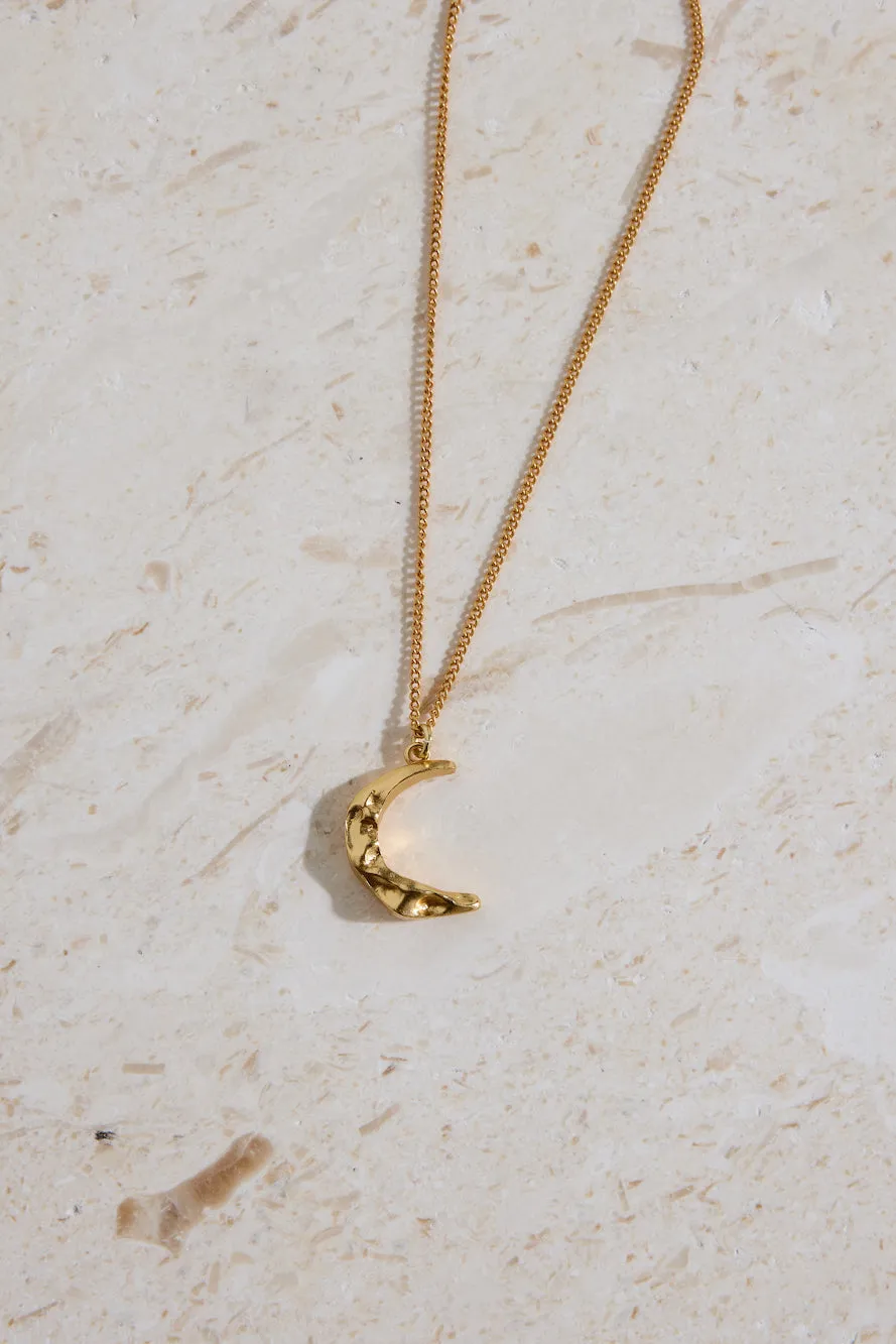 18K Gold Plated La Luna Necklace Gold sold by Fortunate One product image thumbnail 5