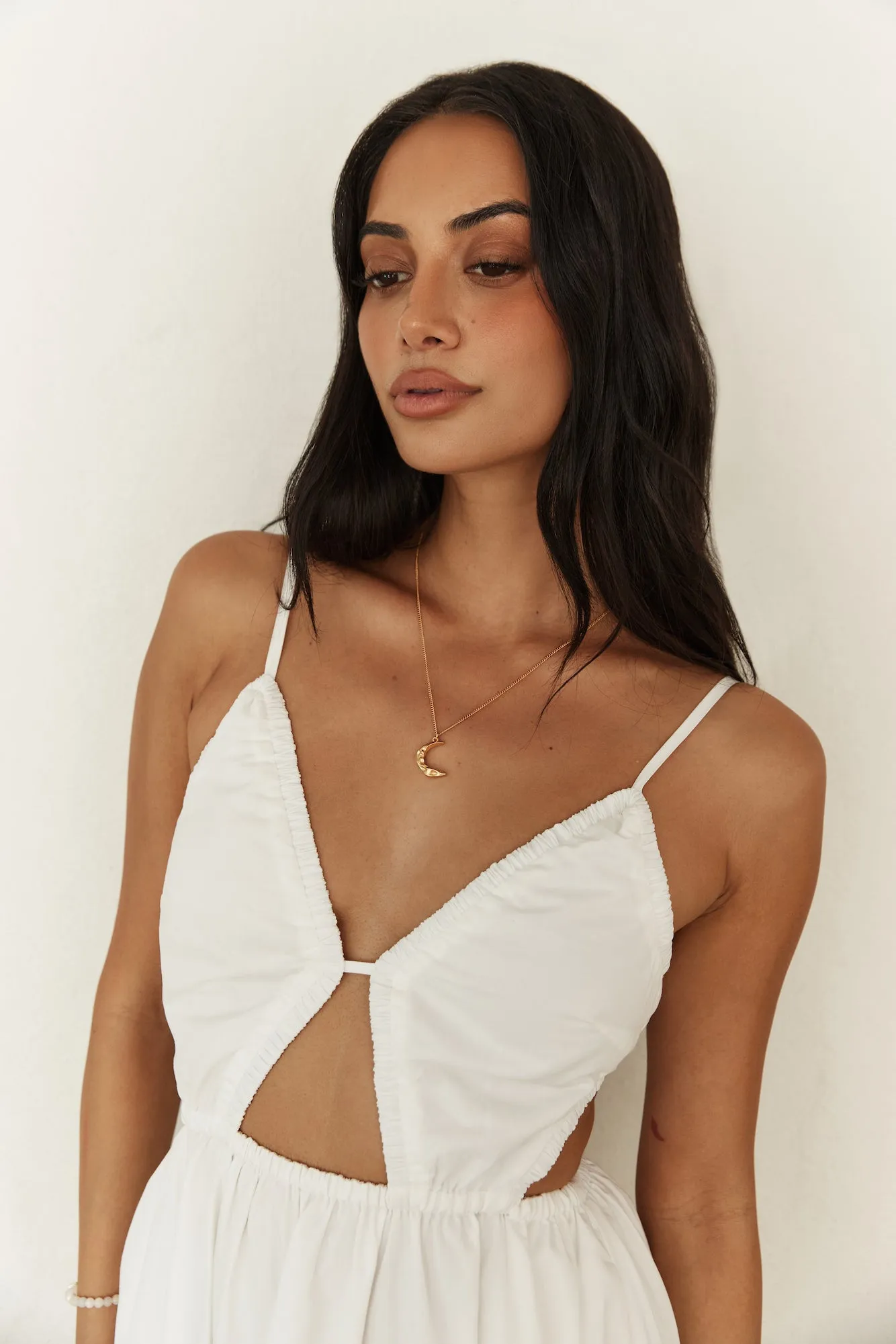 18K Gold Plated La Luna Necklace Gold sold by Fortunate One product image thumbnail 4