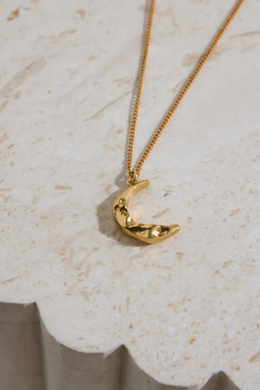 18K Gold Plated La Luna Necklace Gold sold by Fortunate One product image thumbnail 2