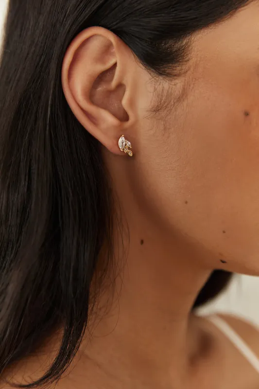 18K Gold Plated Autumn Leaves Earrings Gold sold by Fortunate One