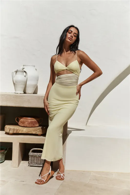 Summer Nomad Midi Dress Yellow sold by Fortunate One