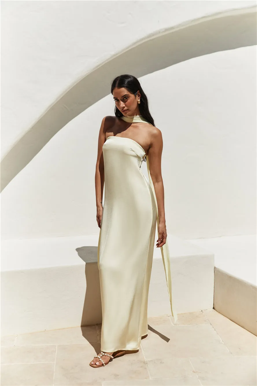 Radiant Rhythm Strapless Maxi Dress Yellow sold by Fortunate One product image thumbnail 4