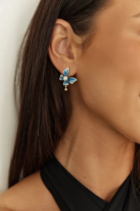 18K Gold Plated Ocean Flutters Earrings Gold sold by Fortunate One