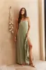 Gentle Journey Strapless Maxi Dress Sagegreen sold by Fortunate One