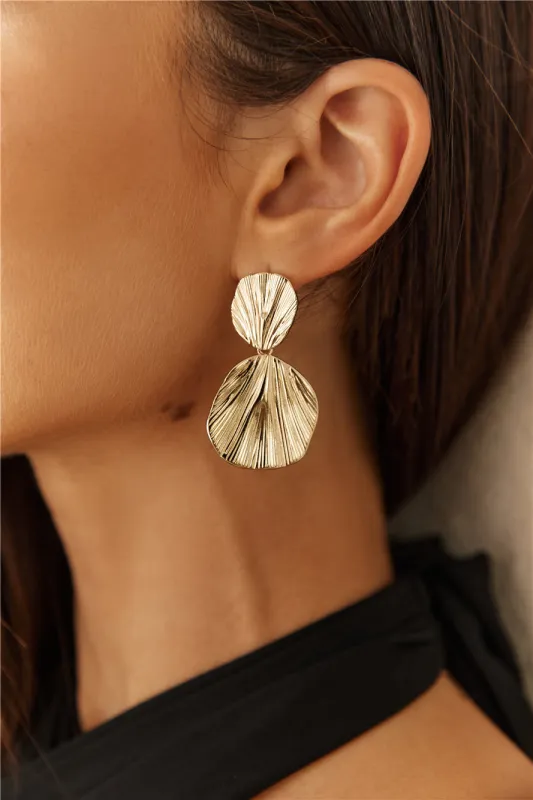 18K Gold Plated This Oasis Earrings Gold sold by Fortunate One