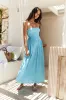 On the Shores Strapless Maxi Dress Blue sold by Fortunate One