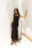 Noir Blossom Maxi Dress Black sold by Fortunate One