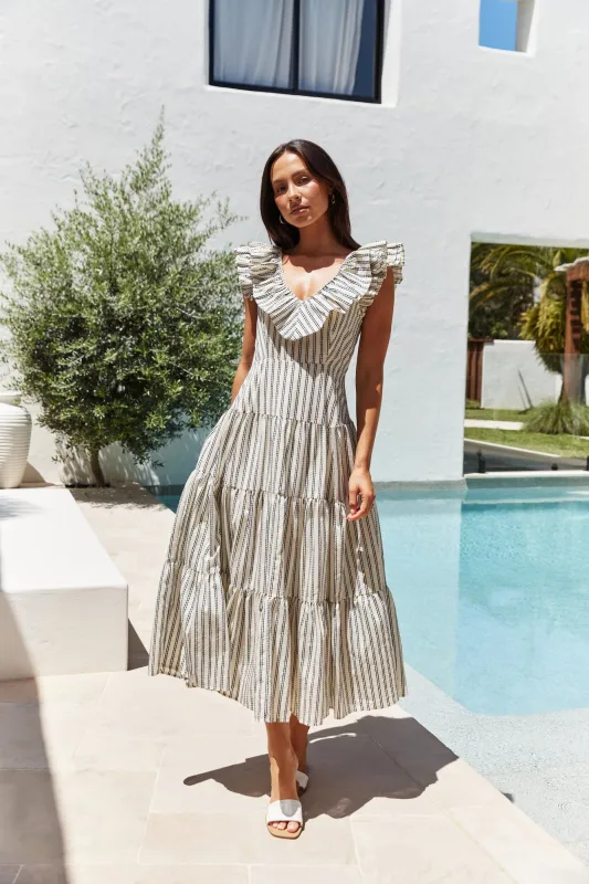 Dawn Dreamer Maxi Dress Ivory sold by Fortunate One