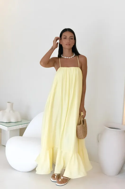 Limoncello Spritz Maxi Dress Yellow sold by Fortunate One