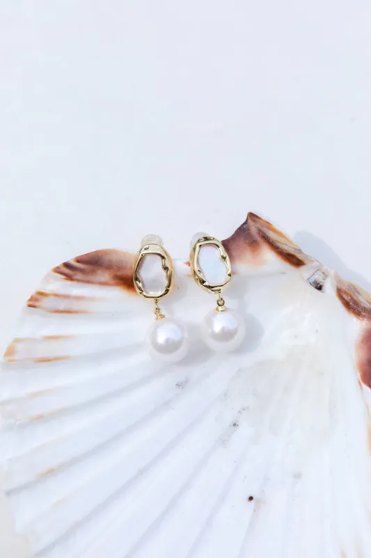 Moon Beam Earrings Gold sold by Fortunate One