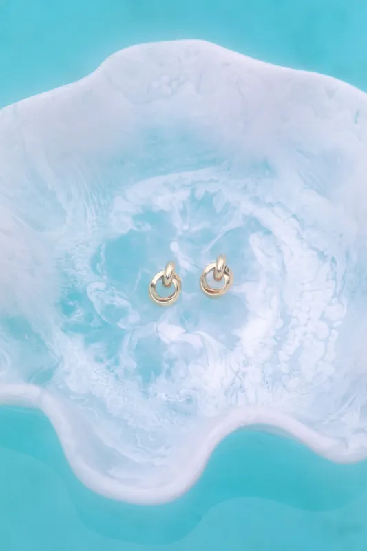 Blossom Studs Earrings Gold sold by Fortunate One