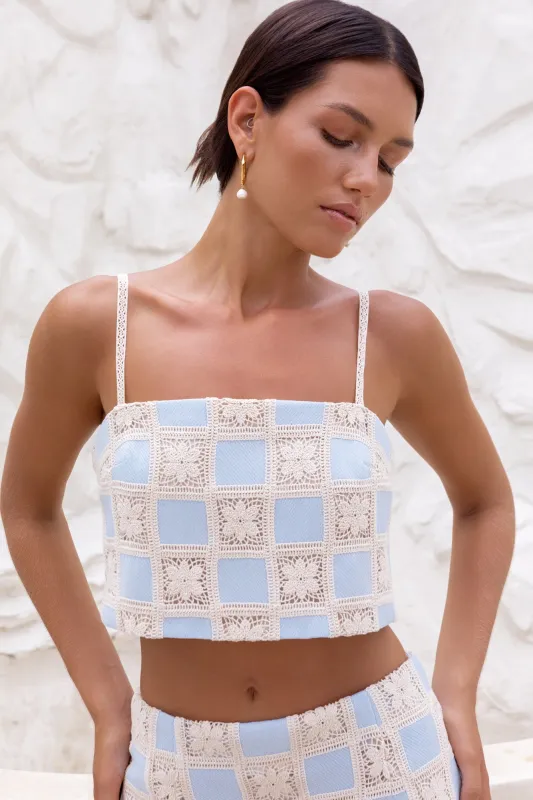 Moonlight Bay Crop Top Blue sold by Fortunate One