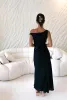 Moonlight Dancer Off Shoulder Maxi Dress Black sold by Fortunate One