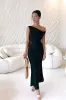 Moonlight Dancer Off Shoulder Maxi Dress Black sold by Fortunate One