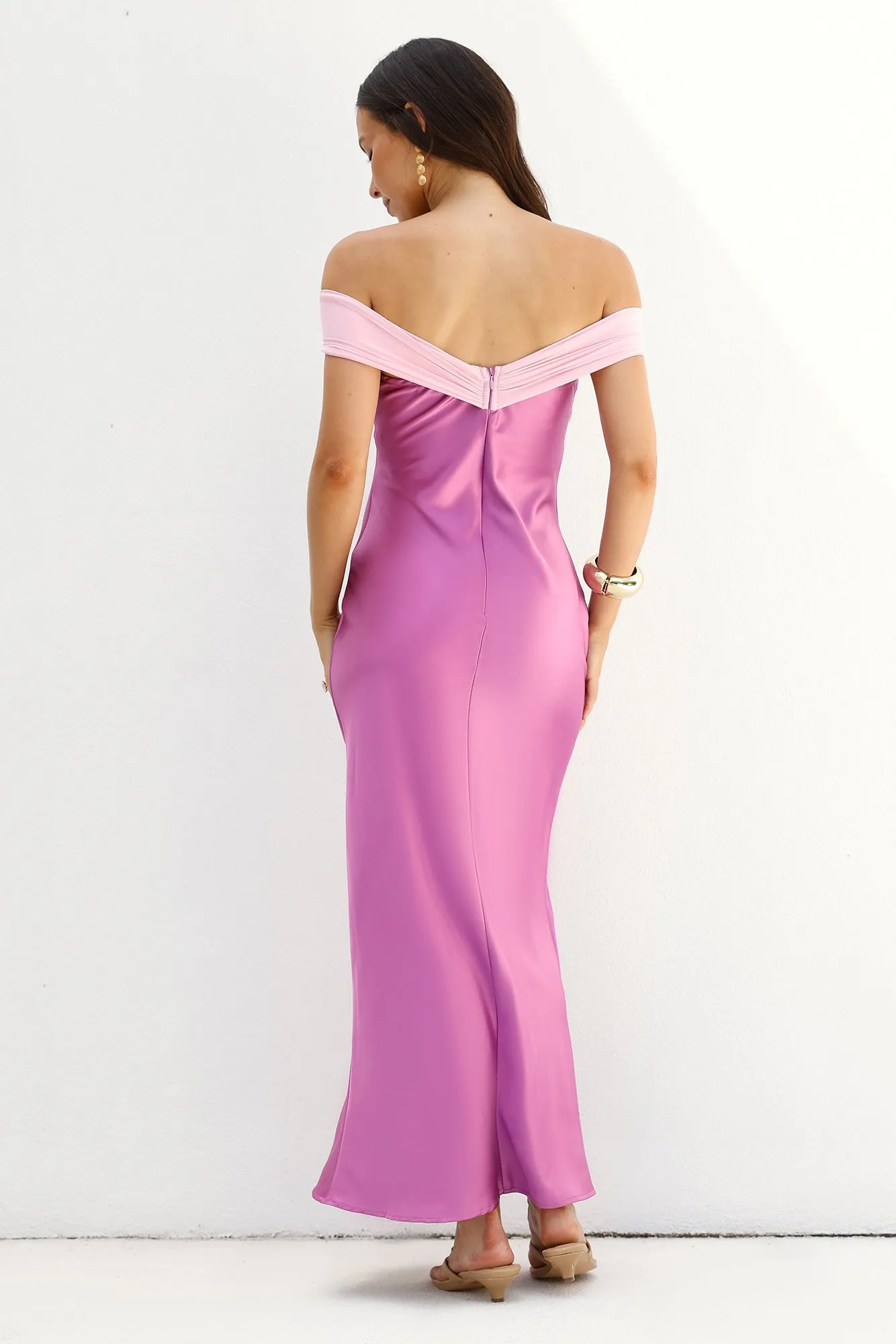 Dreamers Delight Off The Shoulder Maxi Dress Purple sold by Fortunate One product image thumbnail 2
