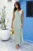 Blossom Kisses Satin Maxi Dress Sage sold by Fortunate One