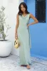 Blossom Kisses Satin Maxi Dress Sage sold by Fortunate One