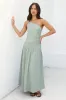 Claire One Shoulder Maxi Dress Khaki sold by Fortunate One