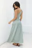 Claire One Shoulder Maxi Dress Khaki sold by Fortunate One