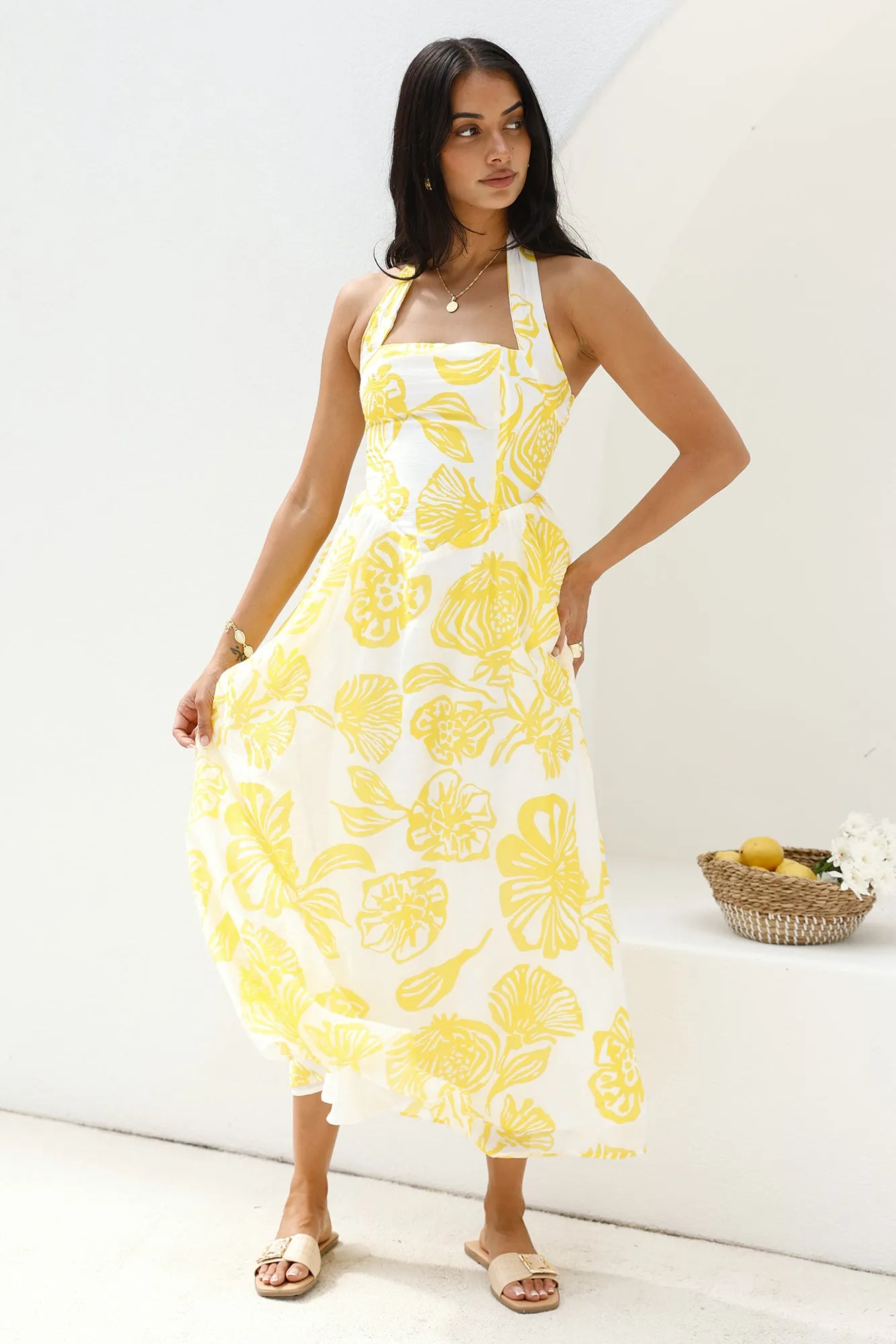 Eternal Spring Maxi Dress Yellow sold by Fortunate One product image thumbnail 3