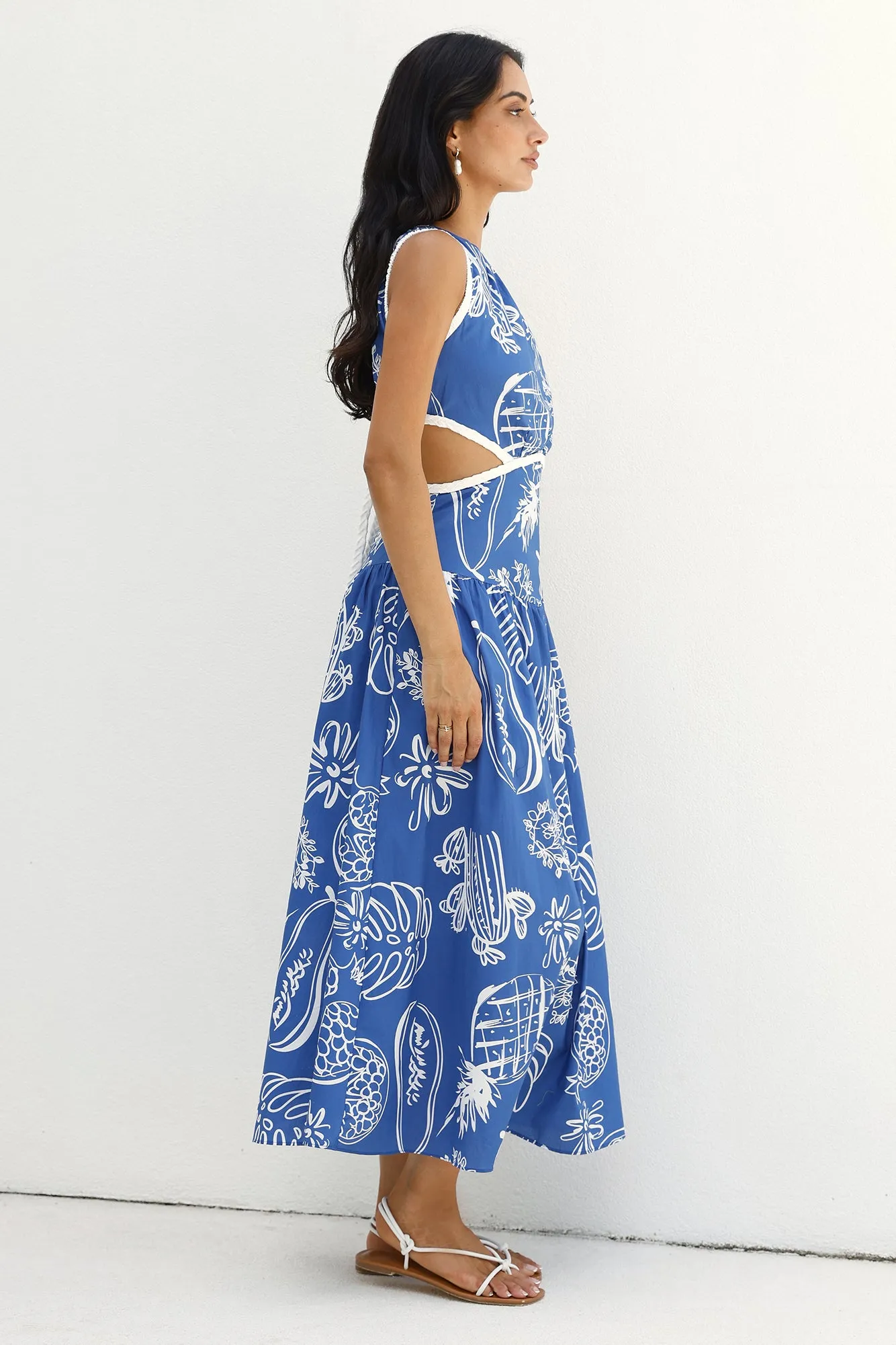 Waves of Serenity Maxi Dress Blue sold by Fortunate One product image thumbnail 5