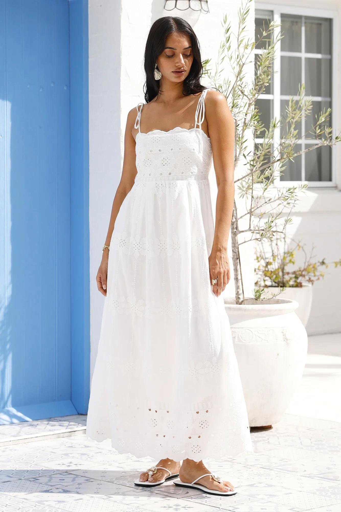Whispers of Spring Maxi Dress White sold by Fortunate One product image thumbnail 3