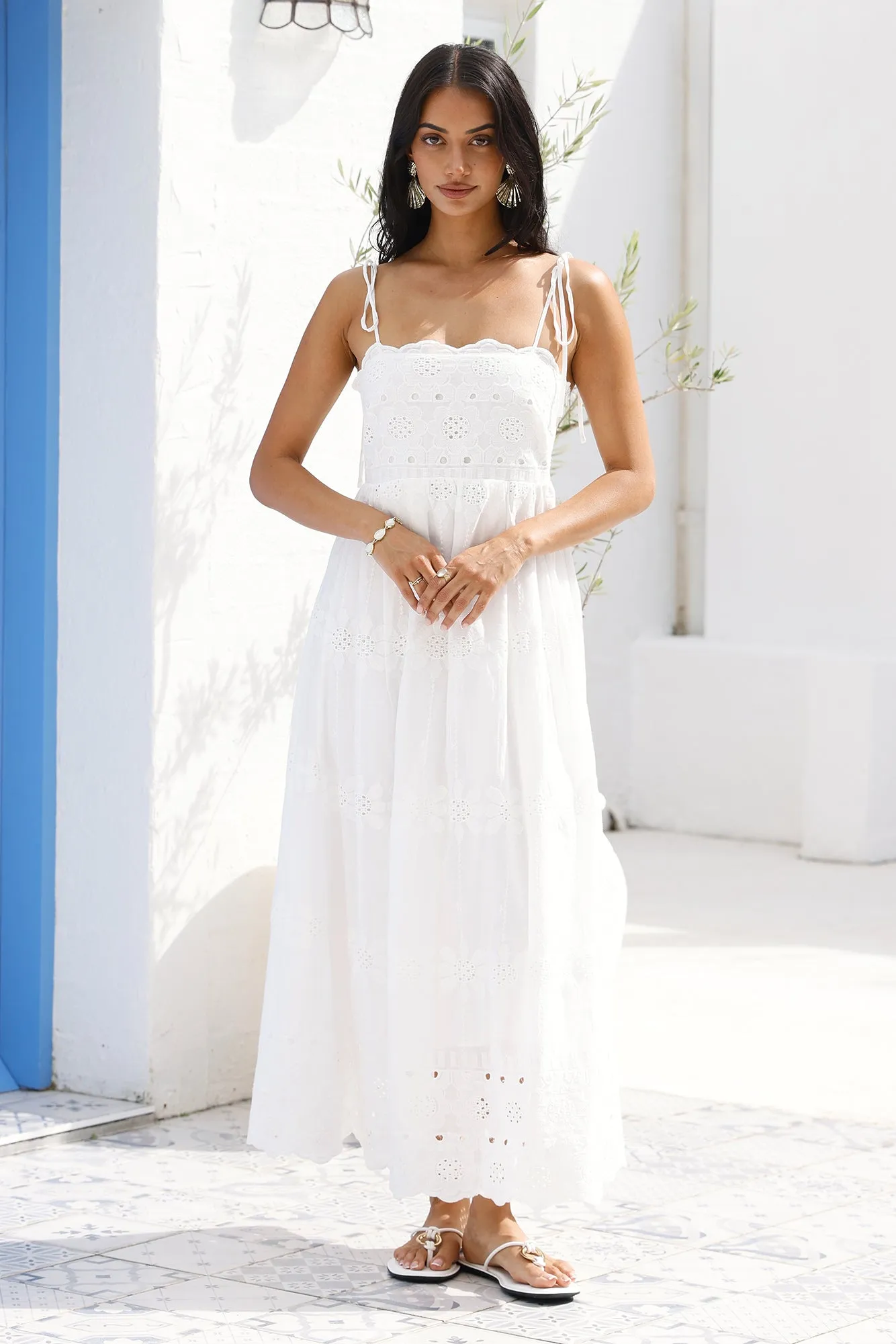 Whispers of Spring Maxi Dress White sold by Fortunate One product image thumbnail 5