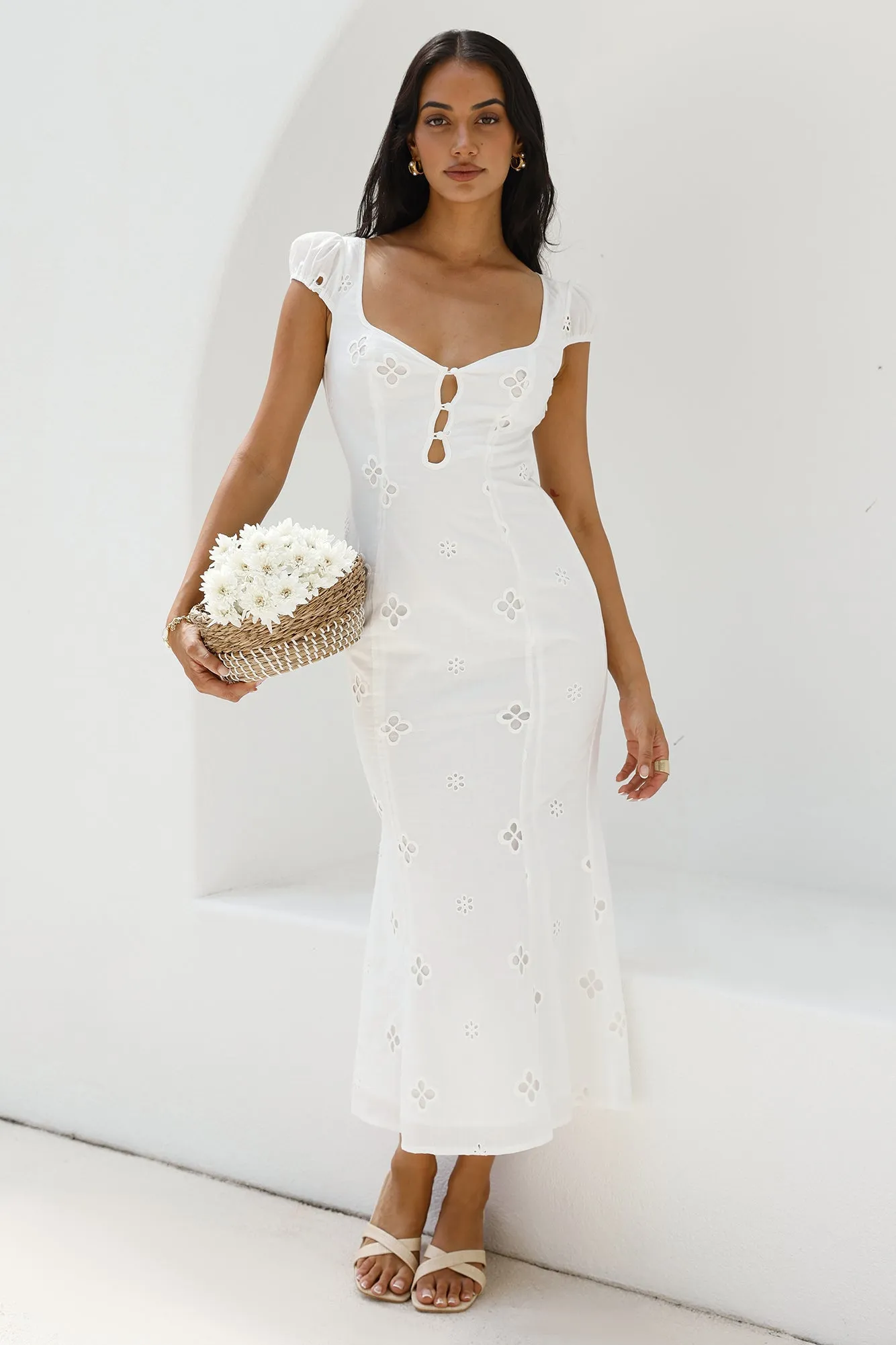 Vintage Song Midi Dress White sold by Fortunate One