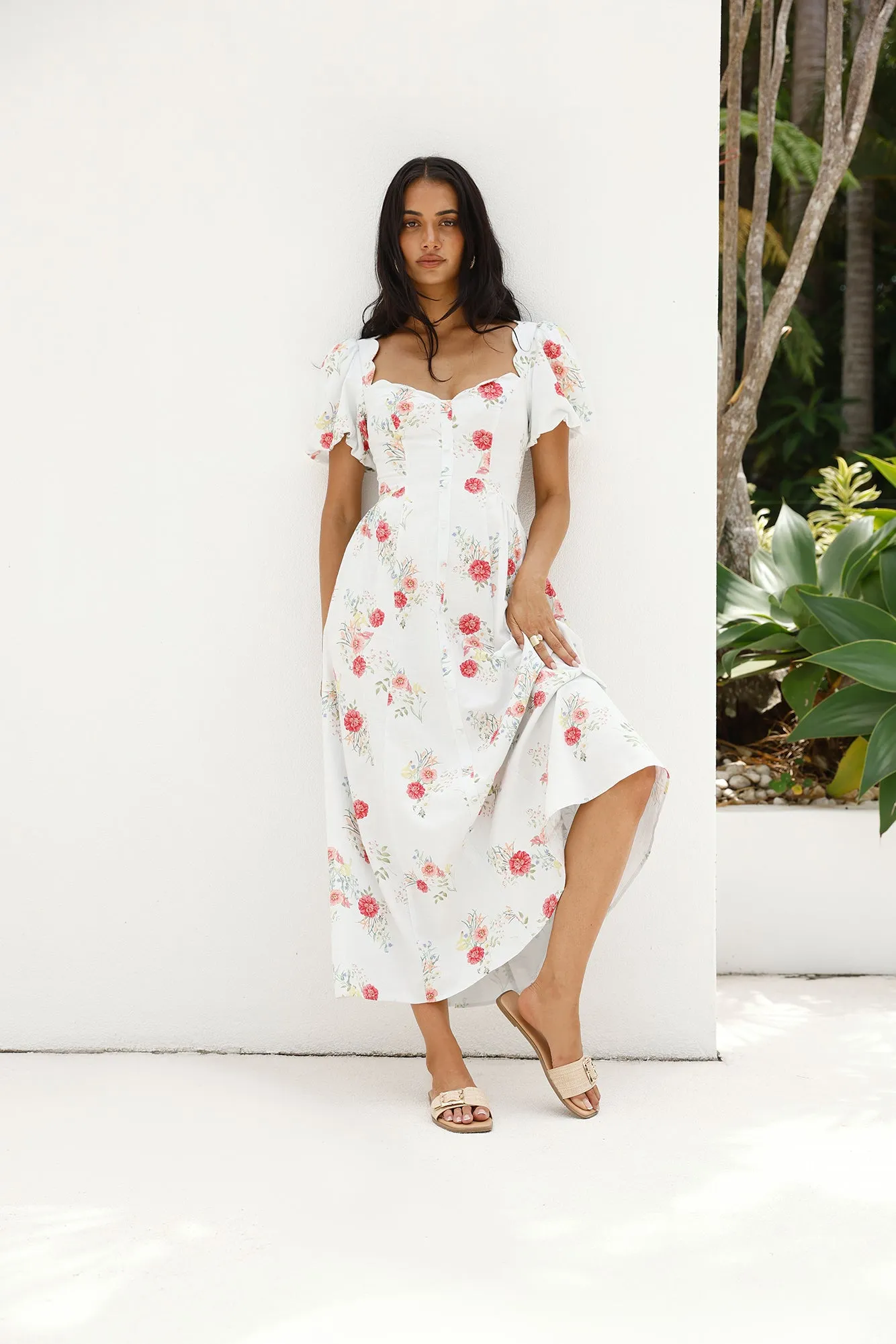 Heritage In Bloom Maxi Dress Floral sold by Fortunate One product image thumbnail 4