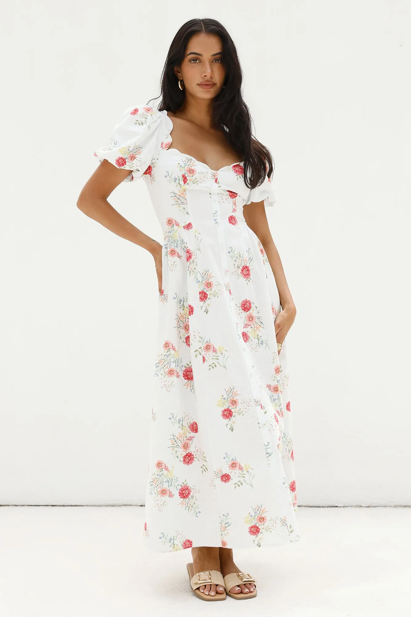 Heritage In Bloom Maxi Dress Floral sold by Fortunate One product image thumbnail 3