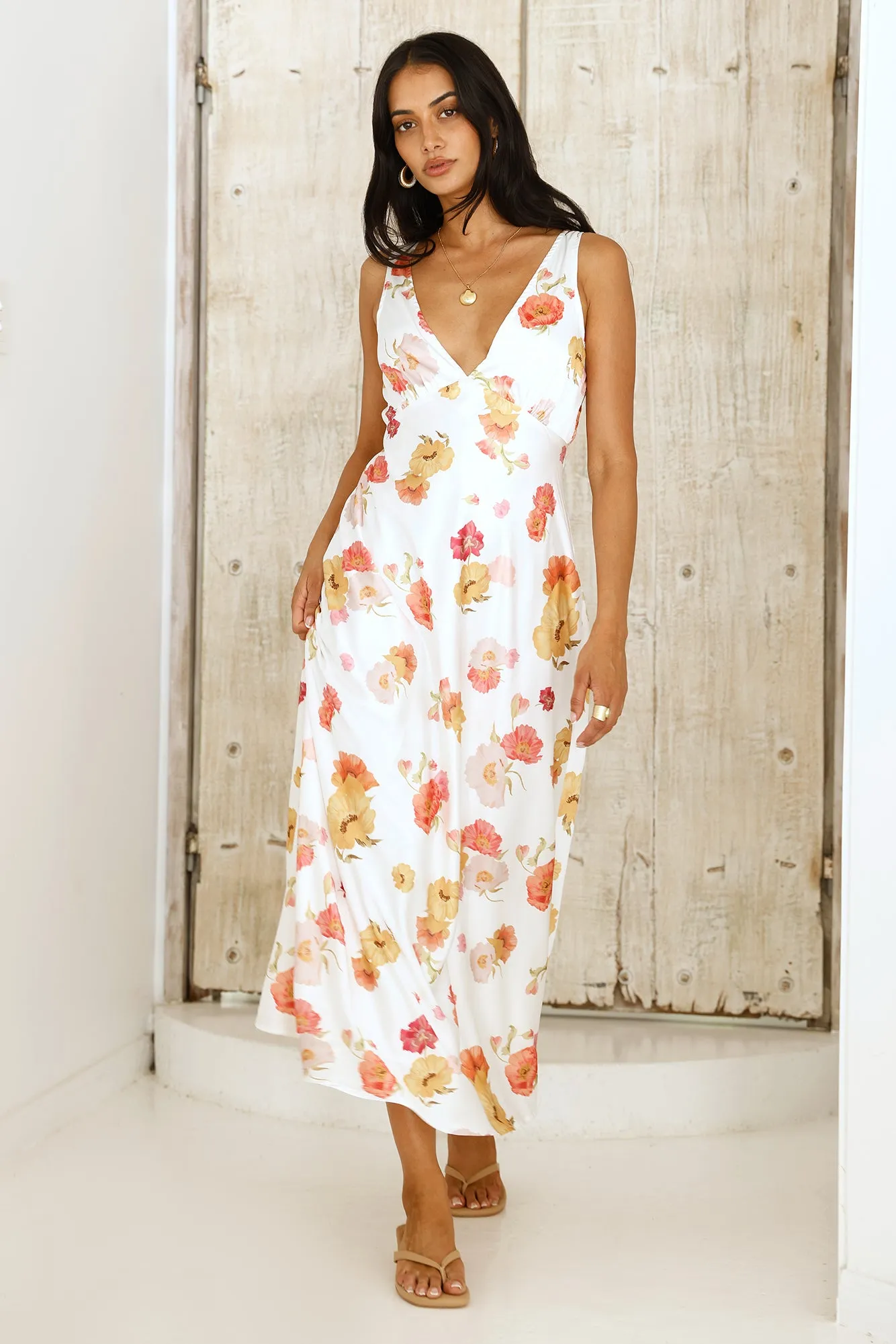 Apricot Dream Maxi Dress Floral sold by Fortunate One product image thumbnail 4
