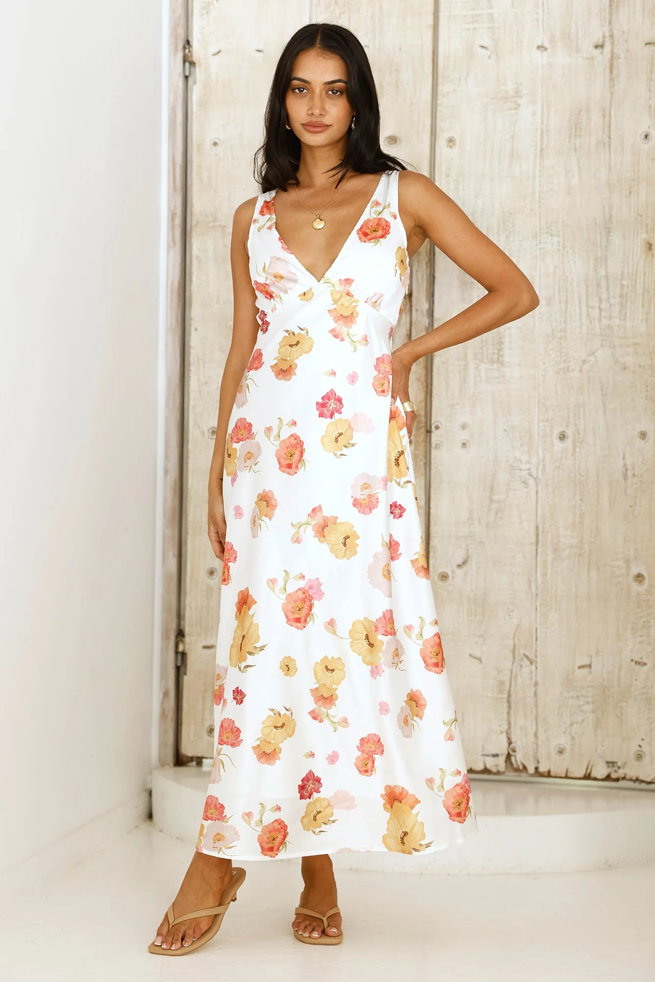 Apricot Dream Maxi Dress Floral sold by Fortunate One