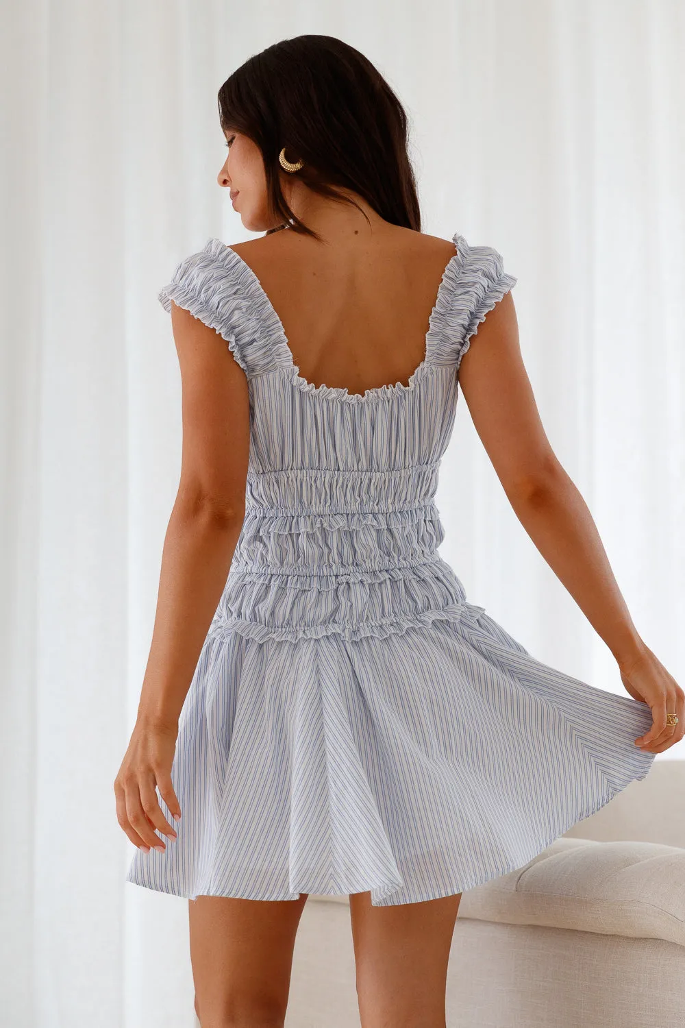 Ocean Breath Mini Dress Blue sold by Fortunate One product image thumbnail 2