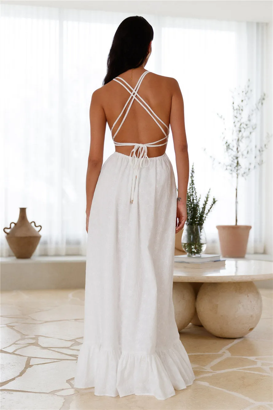 Crystal Clarity Maxi Dress White sold by Fortunate One product image thumbnail 2