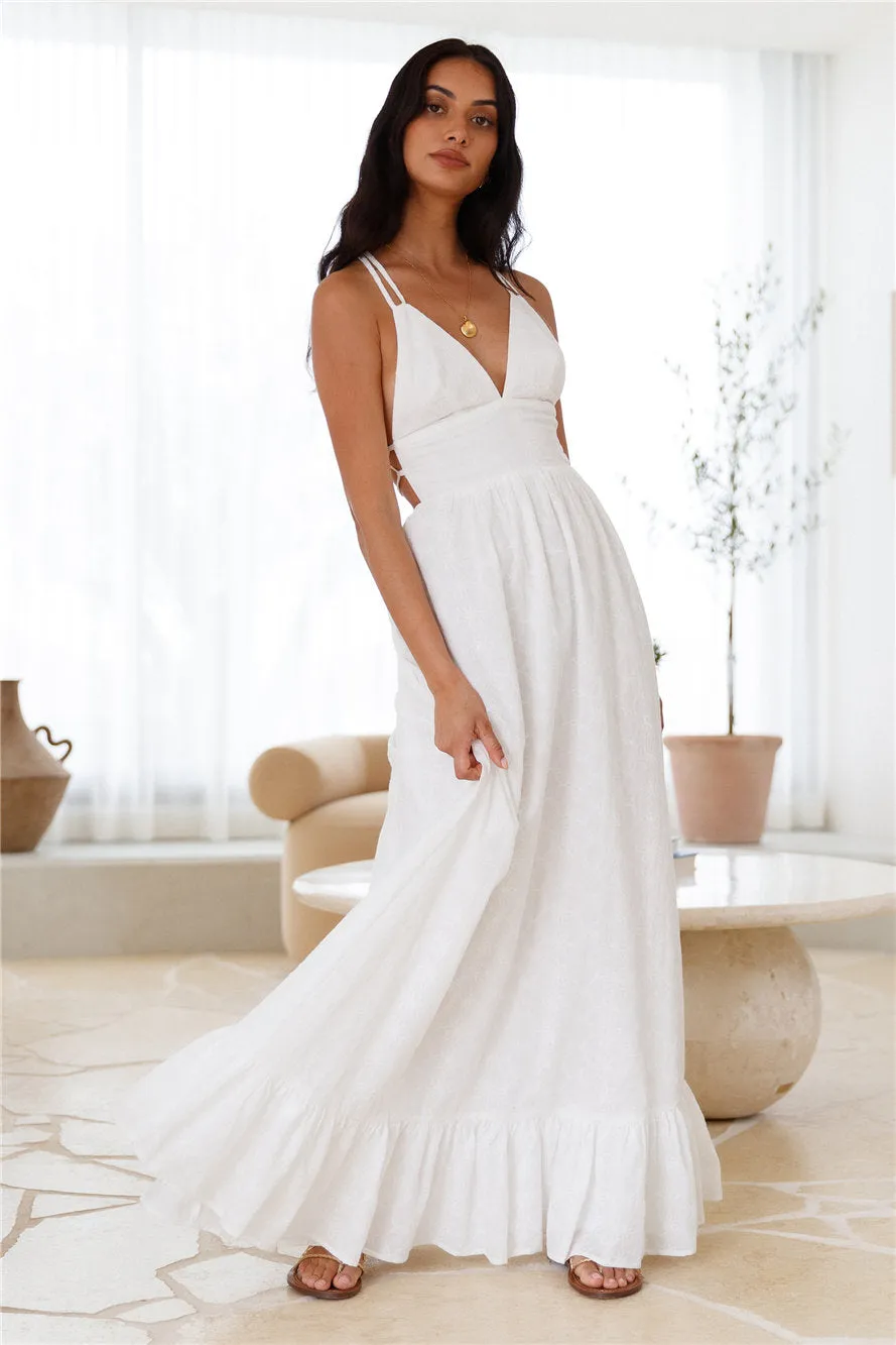 Crystal Clarity Maxi Dress White sold by Fortunate One product image thumbnail 4