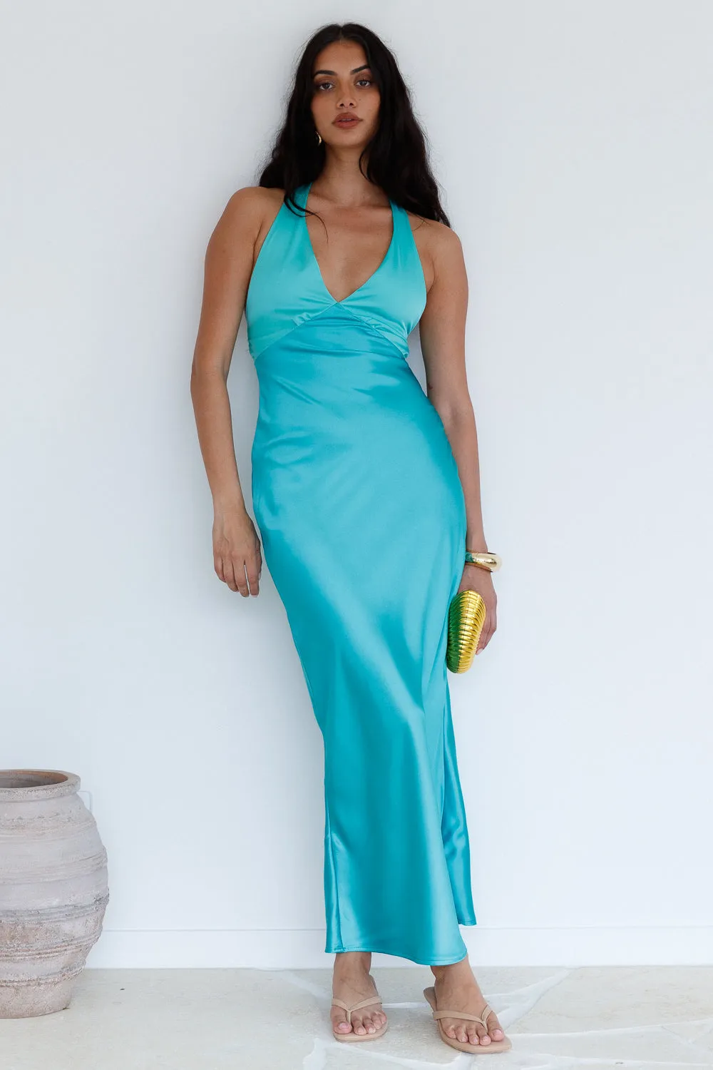 Serene Maxi Dress Sage sold by Fortunate One