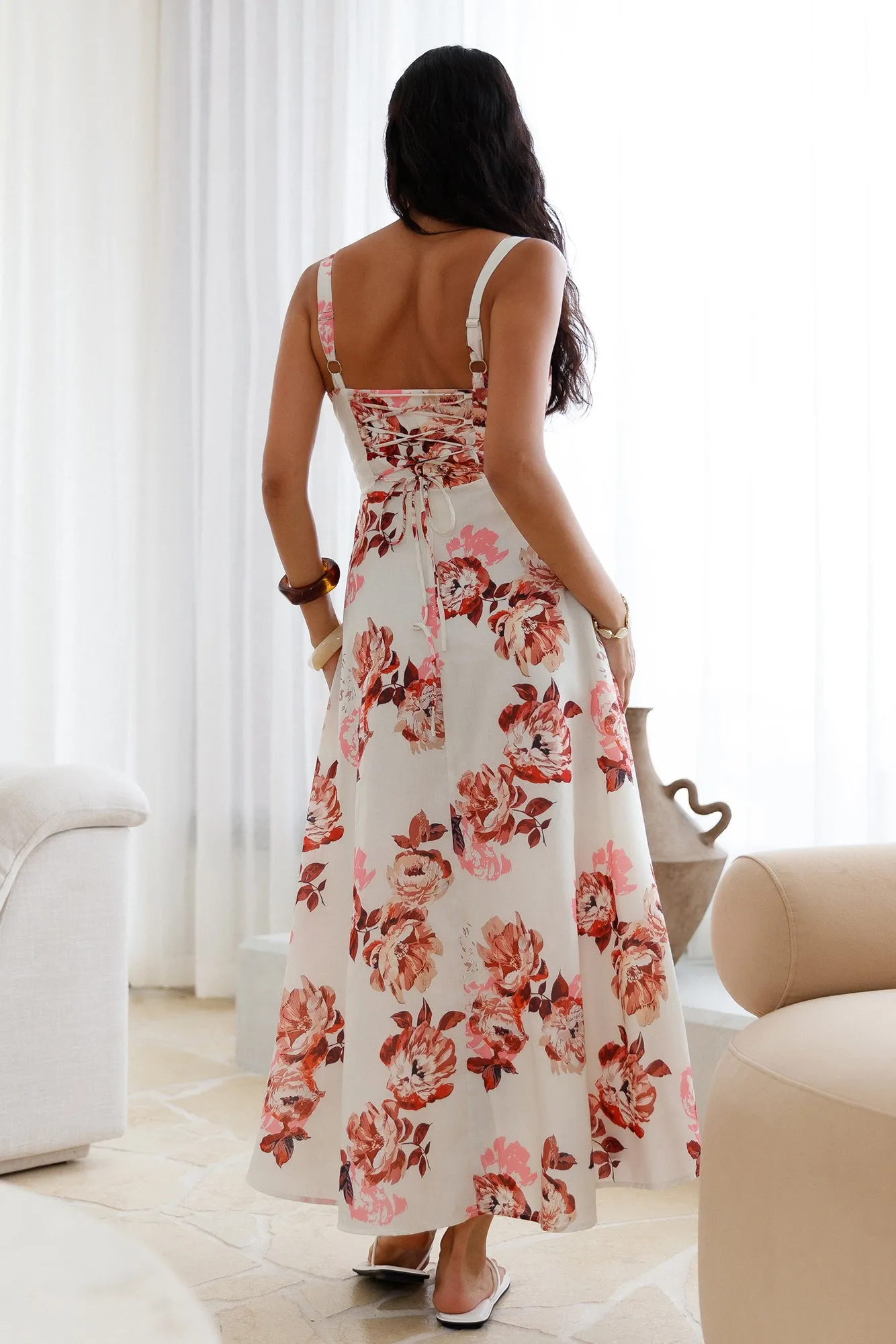 Palermo Mornings Midi Dress Cream sold by Fortunate One product image thumbnail 2